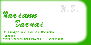 mariann darnai business card